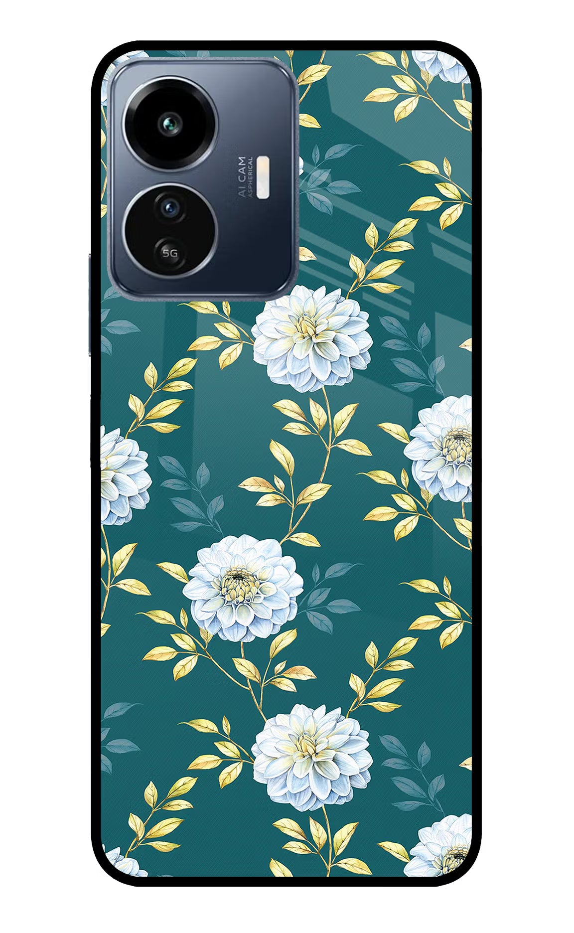 Flowers IQOO Z6 Lite 5G Glass Case
