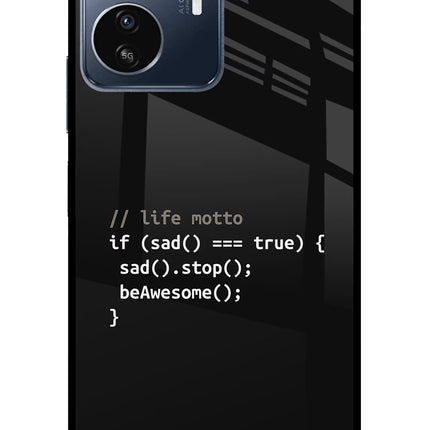 Life Motto Code IQOO Z6 Lite 5G Glass Case