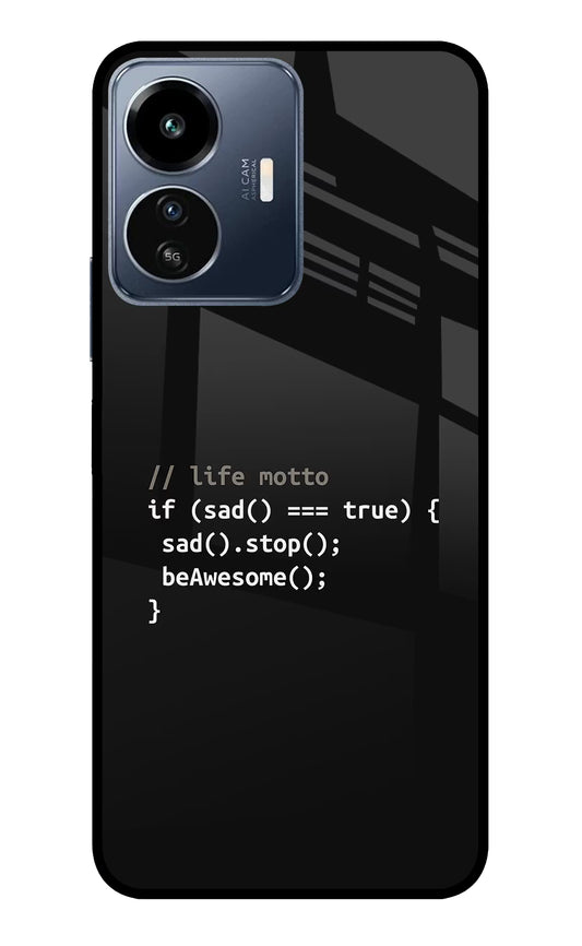 Life Motto Code IQOO Z6 Lite 5G Glass Case