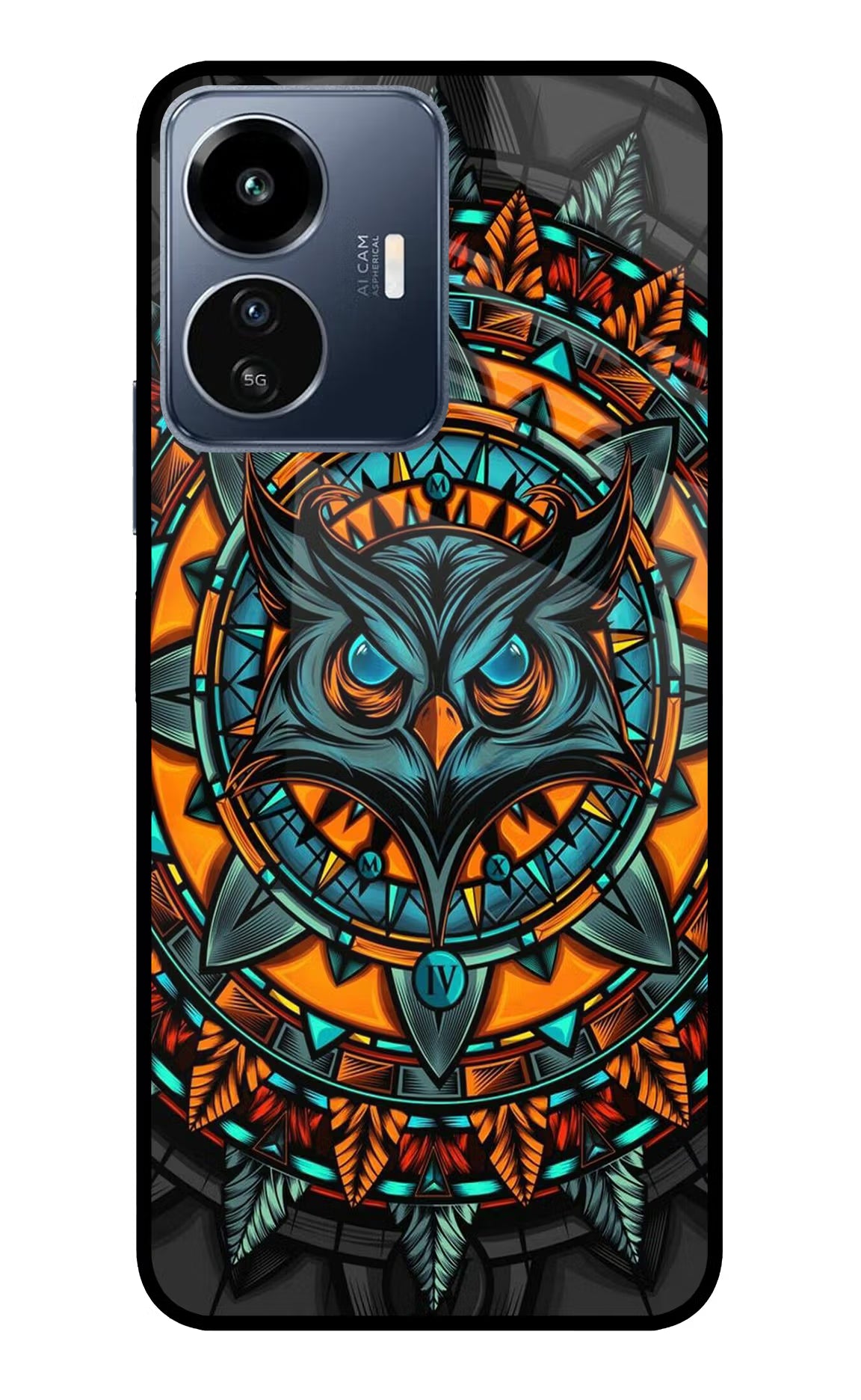 Angry Owl Art IQOO Z6 Lite 5G Glass Case