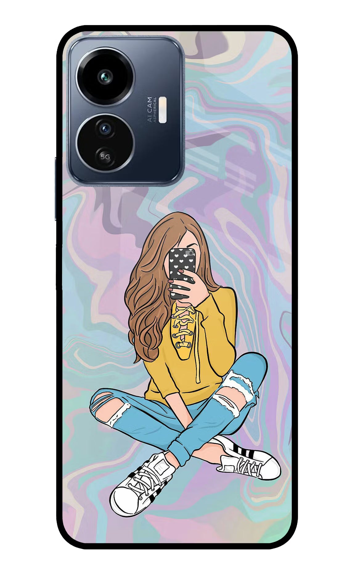 Selfie Girl IQOO Z6 Lite 5G Glass Case