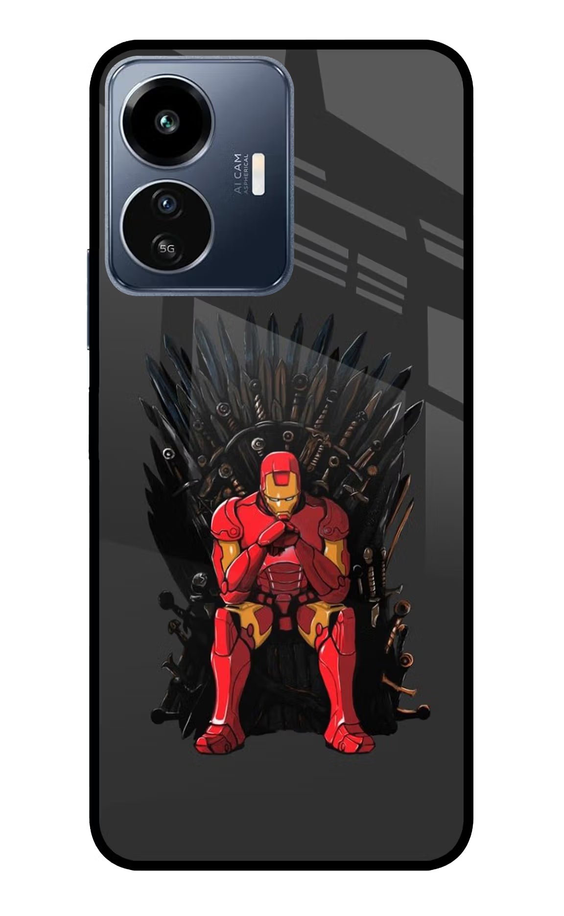Ironman Throne IQOO Z6 Lite 5G Glass Case