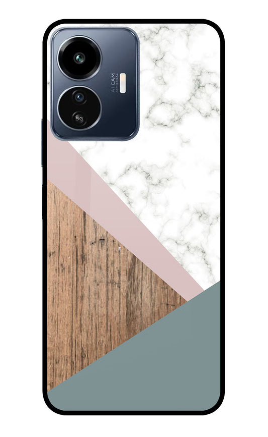 Marble wood Abstract IQOO Z6 Lite 5G Glass Case