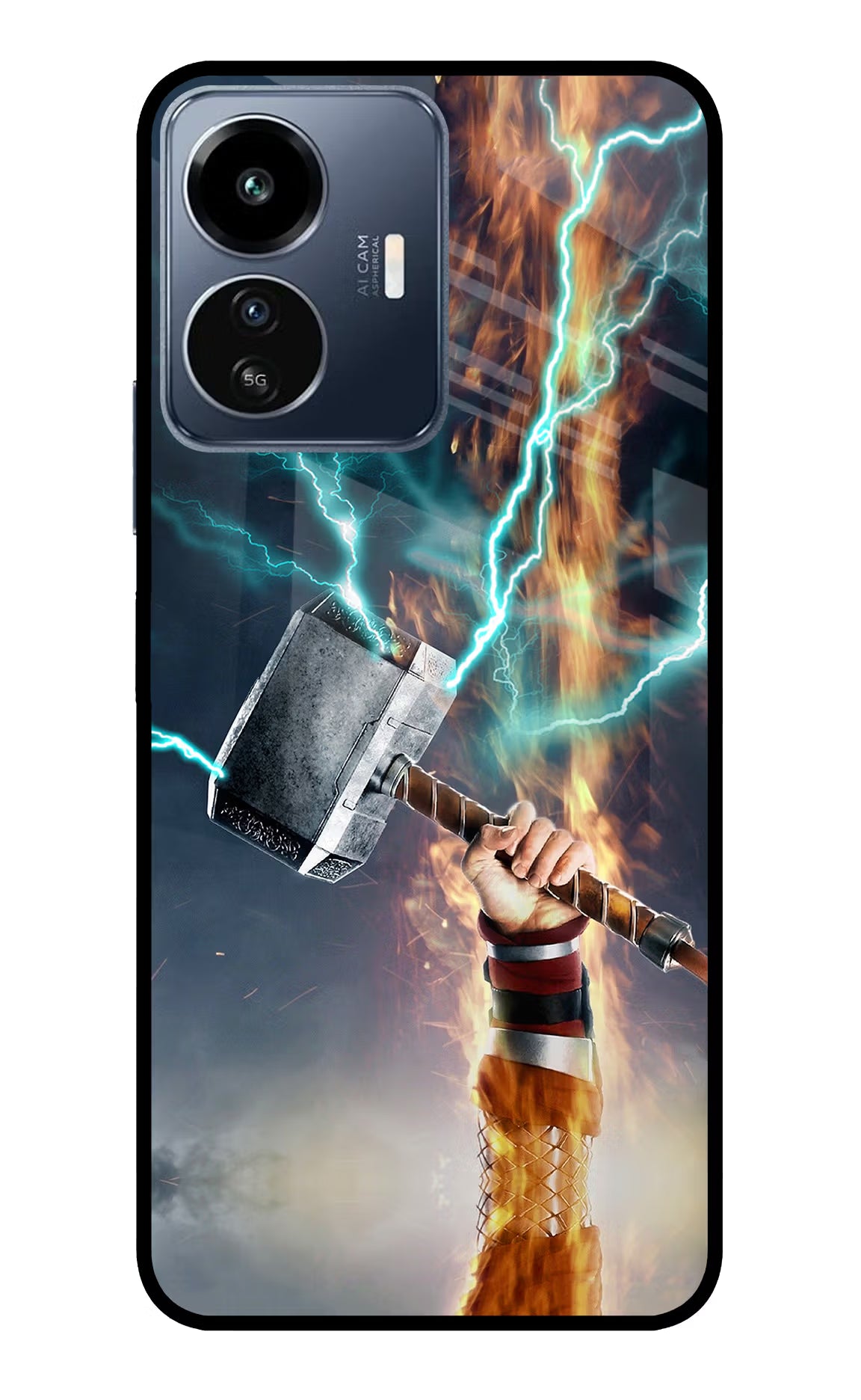 Thor Hammer Mjolnir IQOO Z6 Lite 5G Glass Case