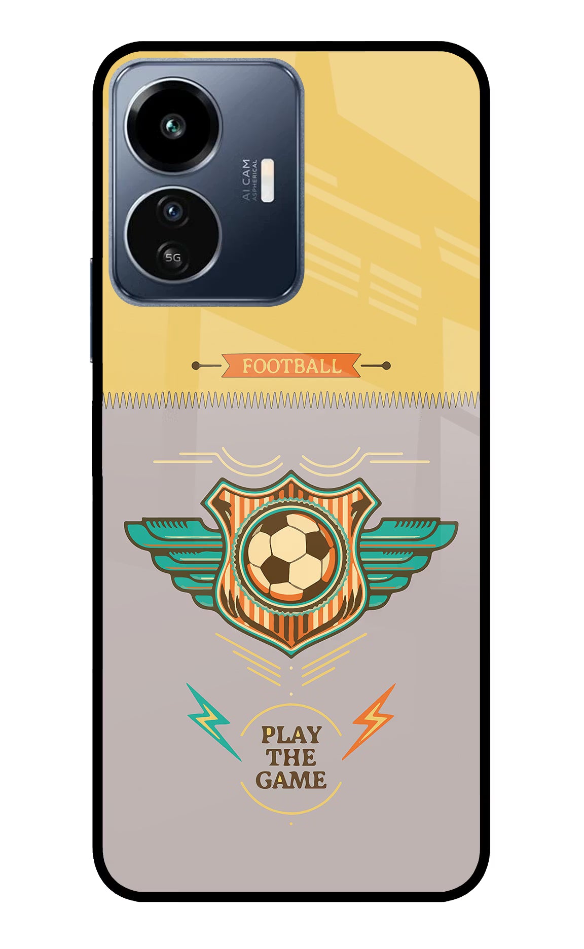 Football IQOO Z6 Lite 5G Glass Case