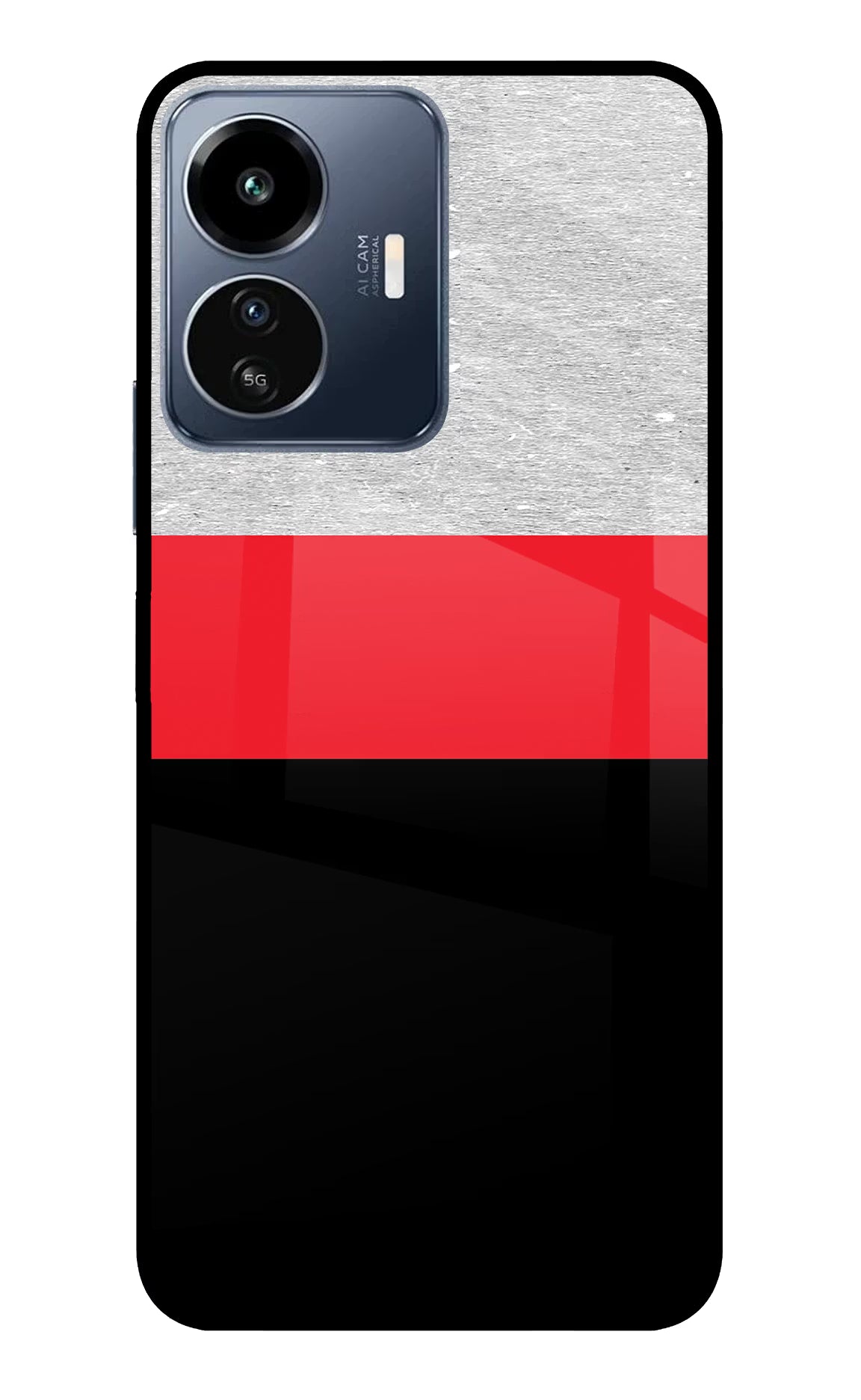 Tri Color Pattern IQOO Z6 Lite 5G Glass Case