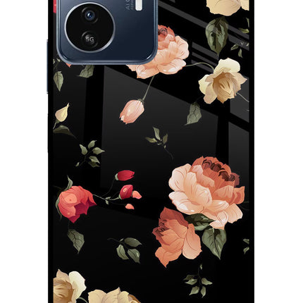 Flowers IQOO Z6 Lite 5G Glass Case
