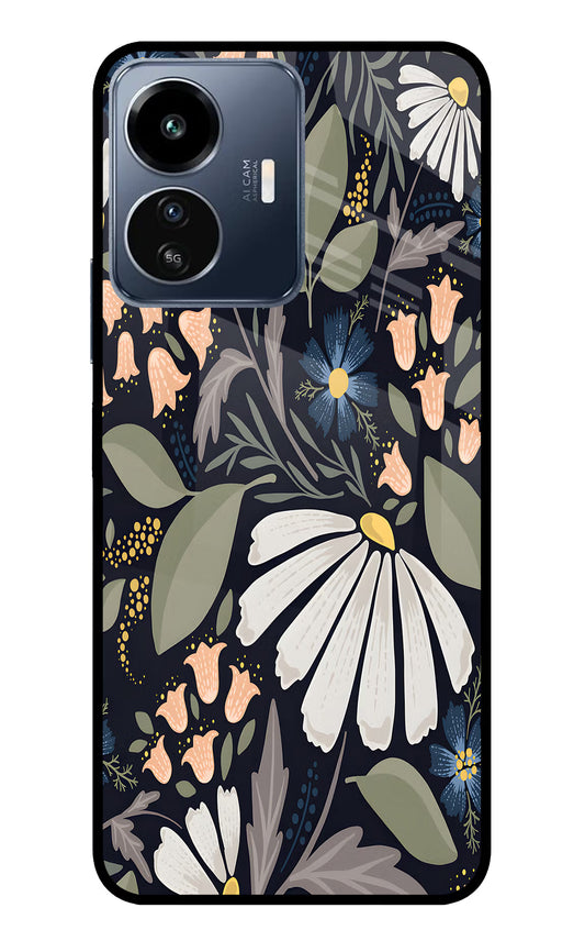 Flowers Art IQOO Z6 Lite 5G Glass Case