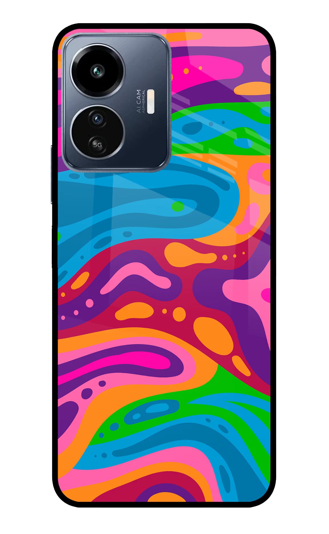 Trippy Pattern IQOO Z6 Lite 5G Glass Case