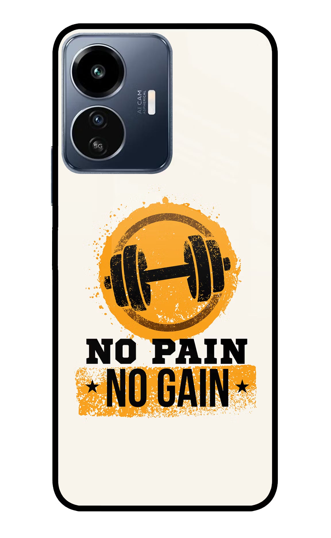 No Pain No Gain IQOO Z6 Lite 5G Glass Case