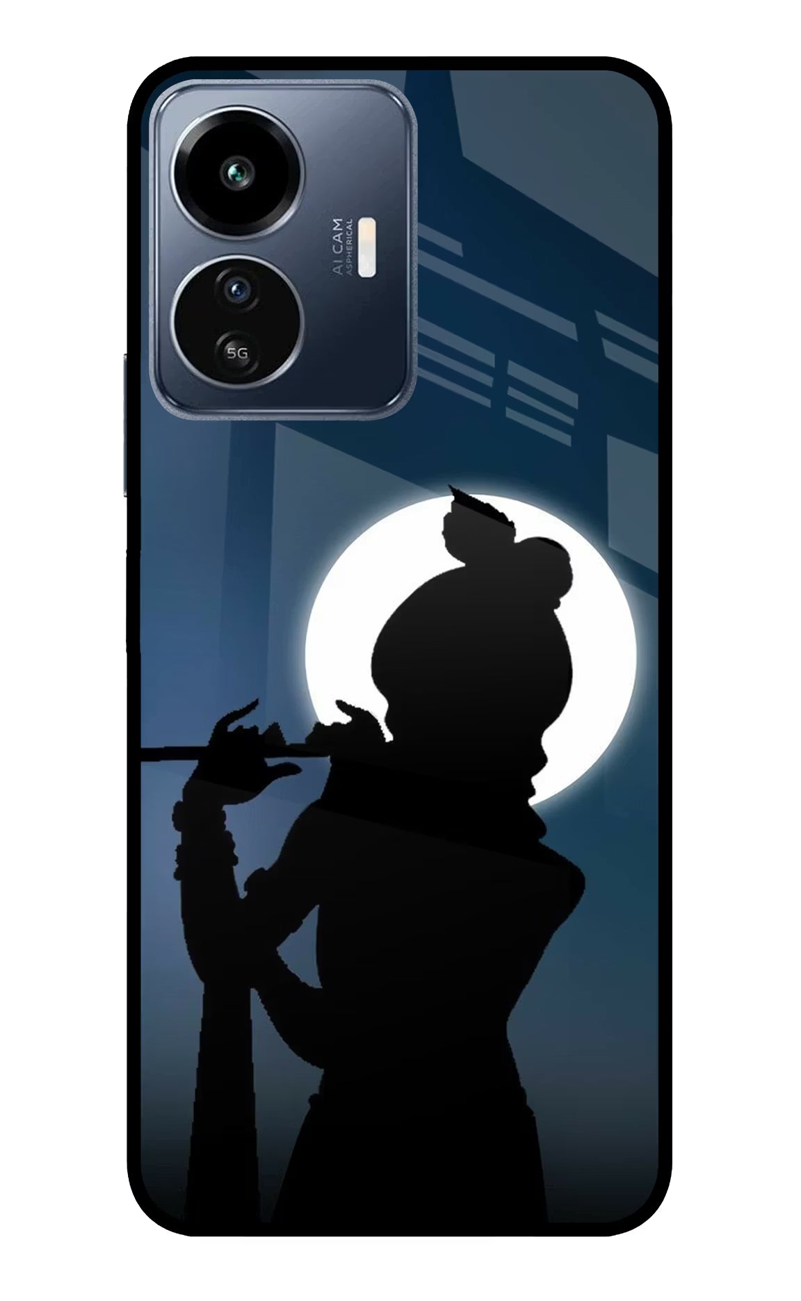 Shri Krishna Silhouette IQOO Z6 Lite 5G Glass Case