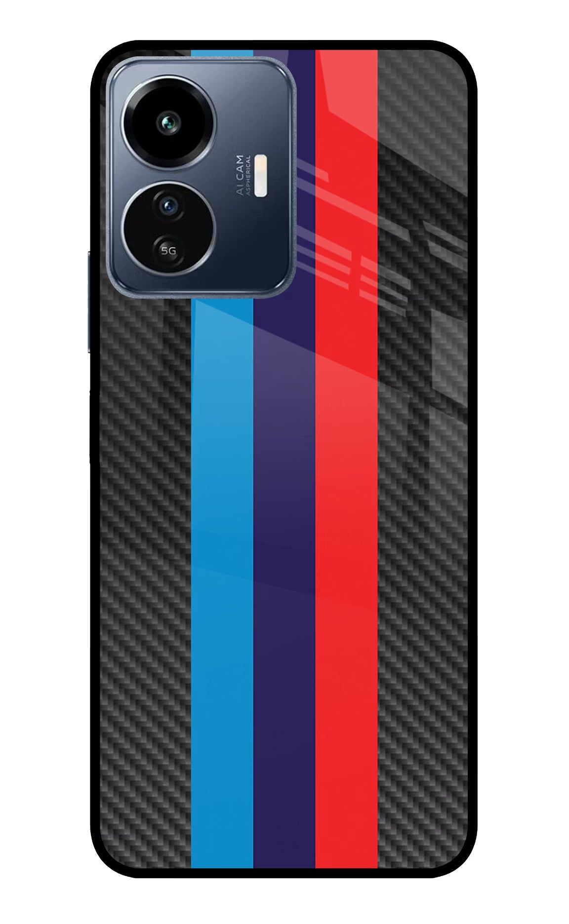 BMW Stripes Pattern IQOO Z6 Lite 5G Glass Case
