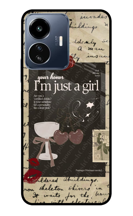 I am just a girl IQOO Z6 Lite 5G Glass Case