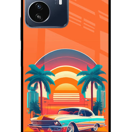 Palm Drive 80s IQOO Z6 Lite 5G Glass Case