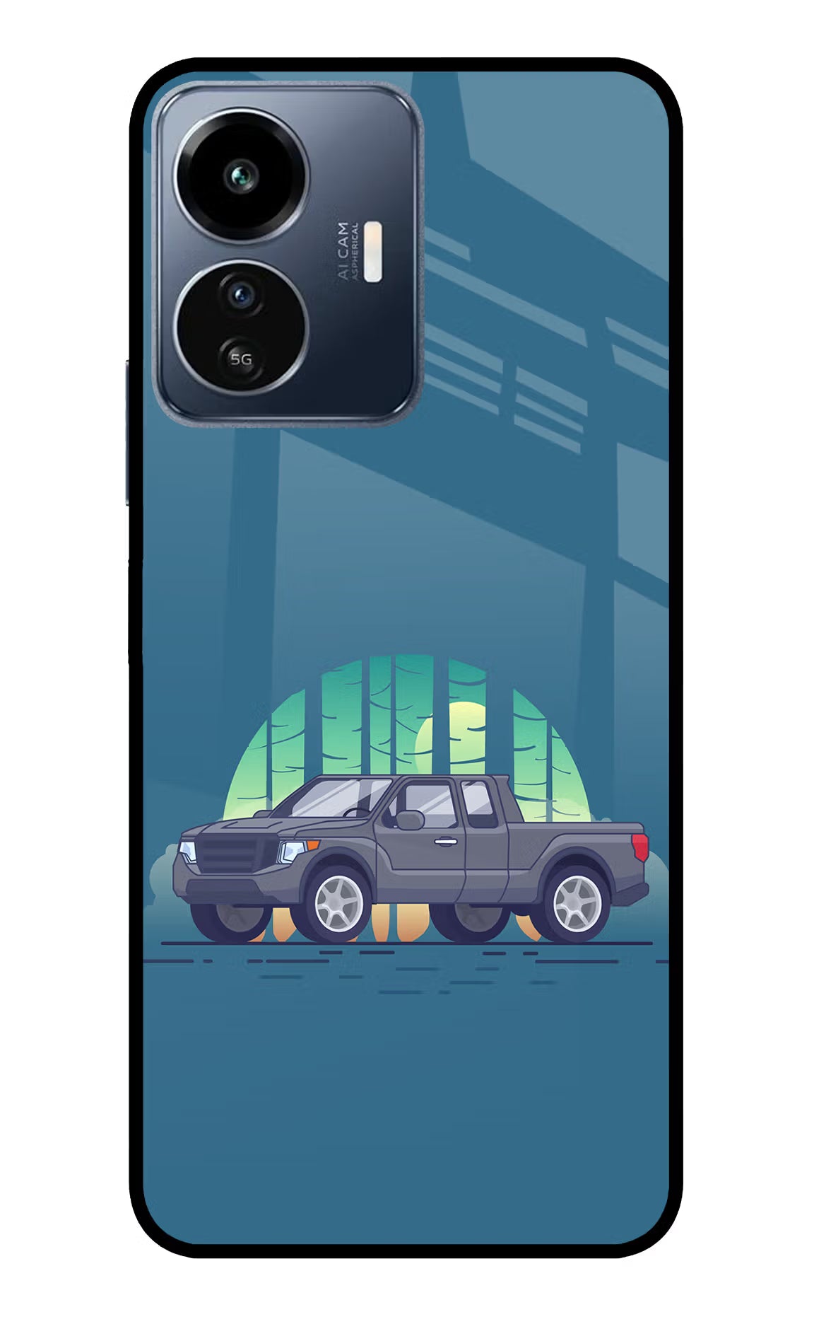 Retro Garage Vibe IQOO Z6 Lite 5G Glass Case