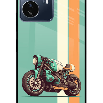Striped Moto Drift IQOO Z6 Lite 5G Glass Case