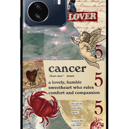 Cancer Zodiac IQOO Z6 Lite 5G Glass Case