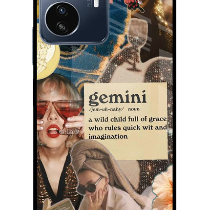 Gemini Zodiac IQOO Z6 Lite 5G Glass Case