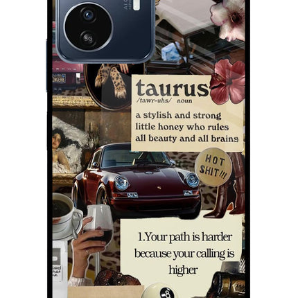 Taurus Zodiac IQOO Z6 Lite 5G Glass Case