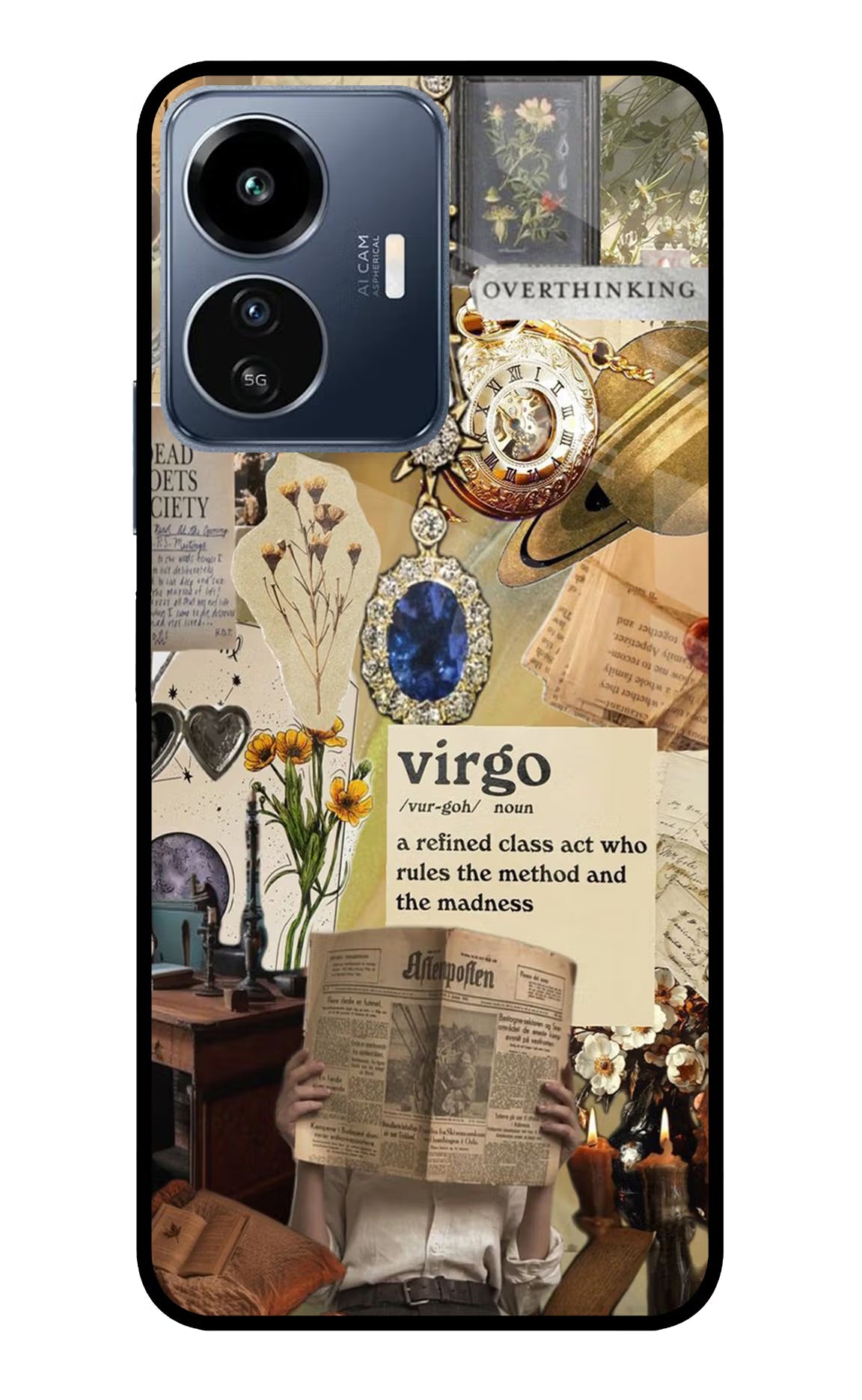 Virgo Zodiac IQOO Z6 Lite 5G Glass Case Back Cover by Casekaro