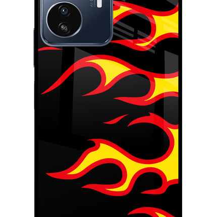 Side Sweep Flames IQOO Z6 Lite 5G Glass Case