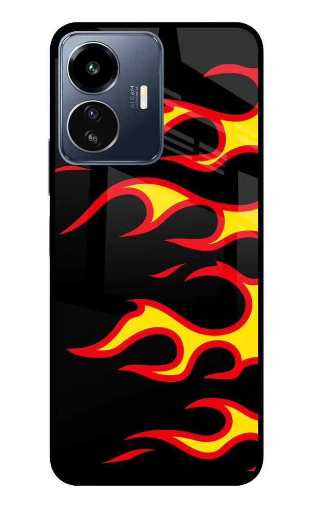 Side Sweep Flames IQOO Z6 Lite 5G Glass Case