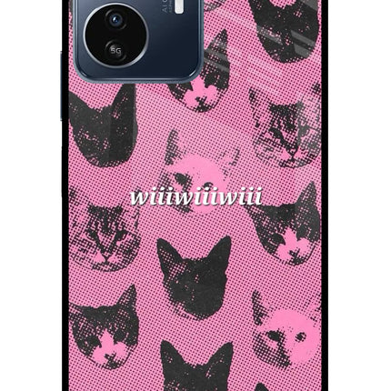 Pink Cats IQOO Z6 Lite 5G Glass Case