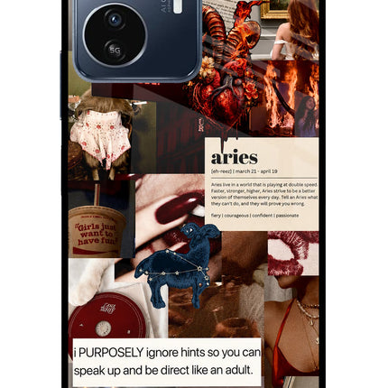 Zodiac Aries IQOO Z6 Lite 5G Glass Case