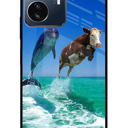 Dolphin vs Cow IQOO Z6 Lite 5G Glass Case