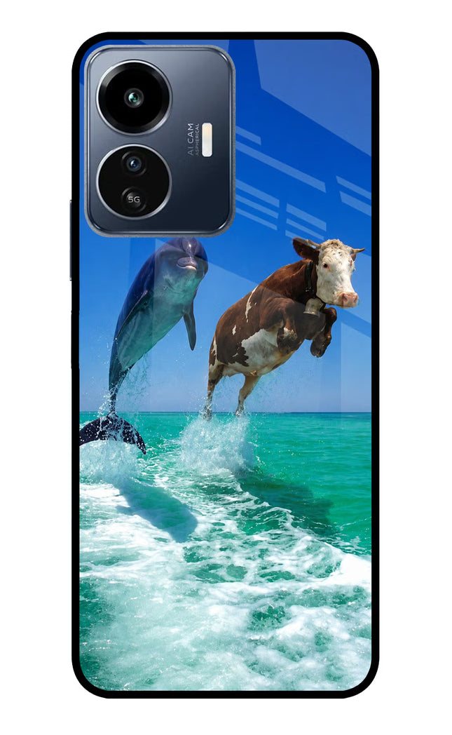 Dolphin vs Cow IQOO Z6 Lite 5G Glass Case