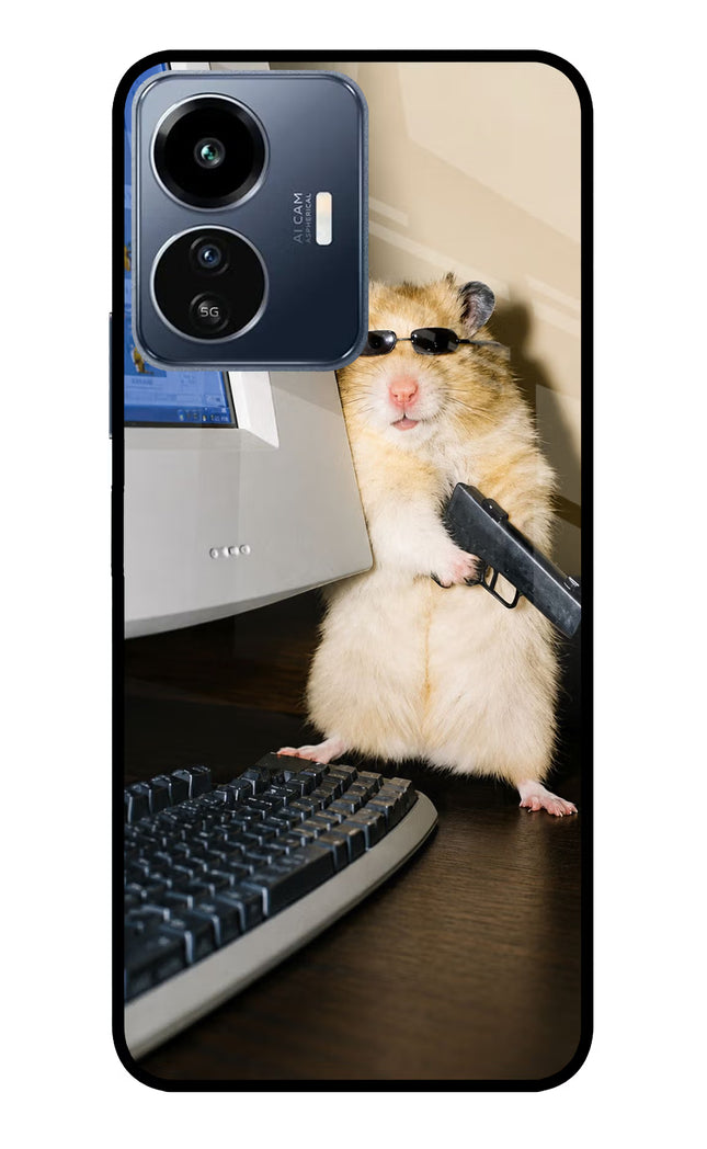 Hacker Hamster IQOO Z6 Lite 5G Glass Case