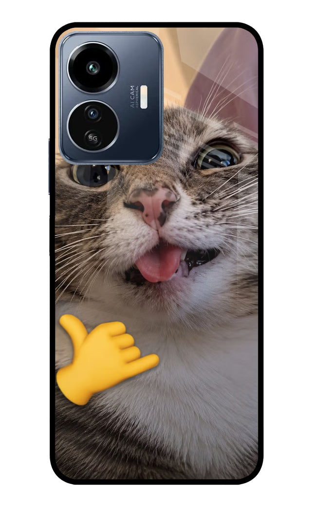 Silly Cat Call IQOO Z6 Lite 5G Glass Case