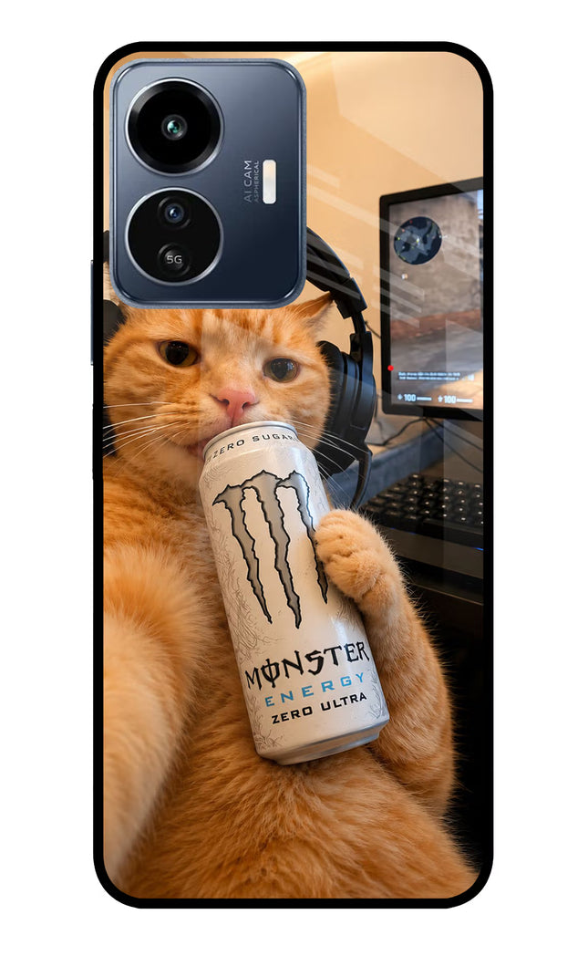 Gamer Cat Energy IQOO Z6 Lite 5G Glass Case