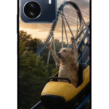 Rollercoaster Dog IQOO Z6 Lite 5G Glass Case