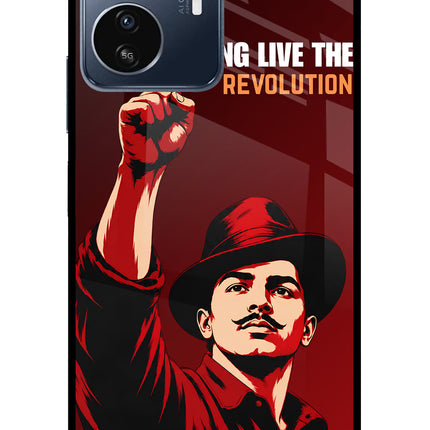 Bhagat Singh Revolution IQOO Z6 Lite 5G Glass Case Back Cover by Casekaro