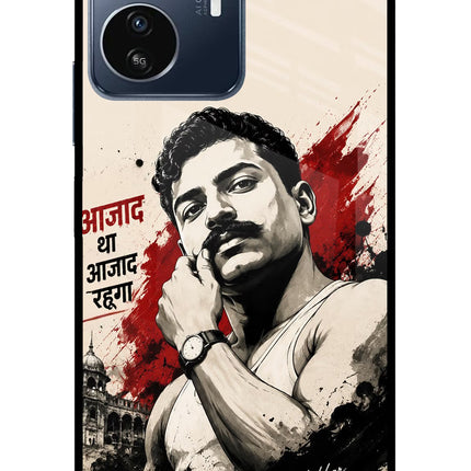 Chandrashekhar Azad Fearless IQOO Z6 Lite 5G Glass Case Back Cover by Casekaro