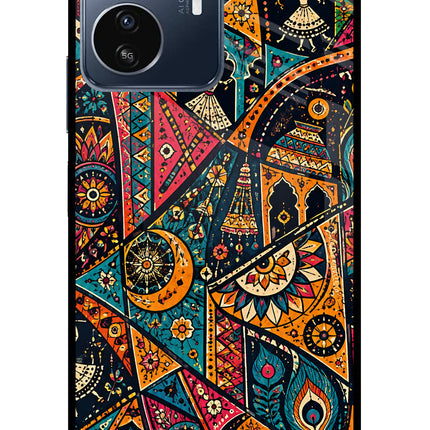 Folk Print IQOO Z6 Lite 5G Glass Case