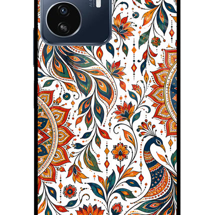 White Mayura IQOO Z6 Lite 5G Glass Case