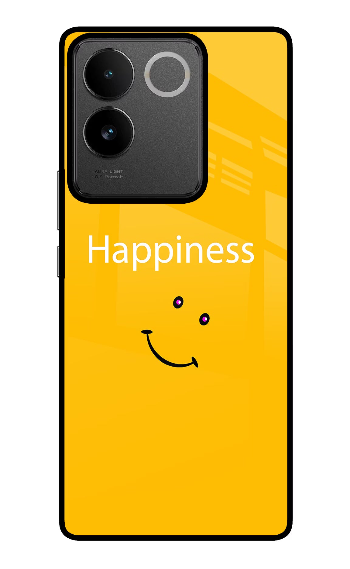 Happiness With Smiley IQOO Z7 Pro 5G Glass Case Back Cover by Casekaro