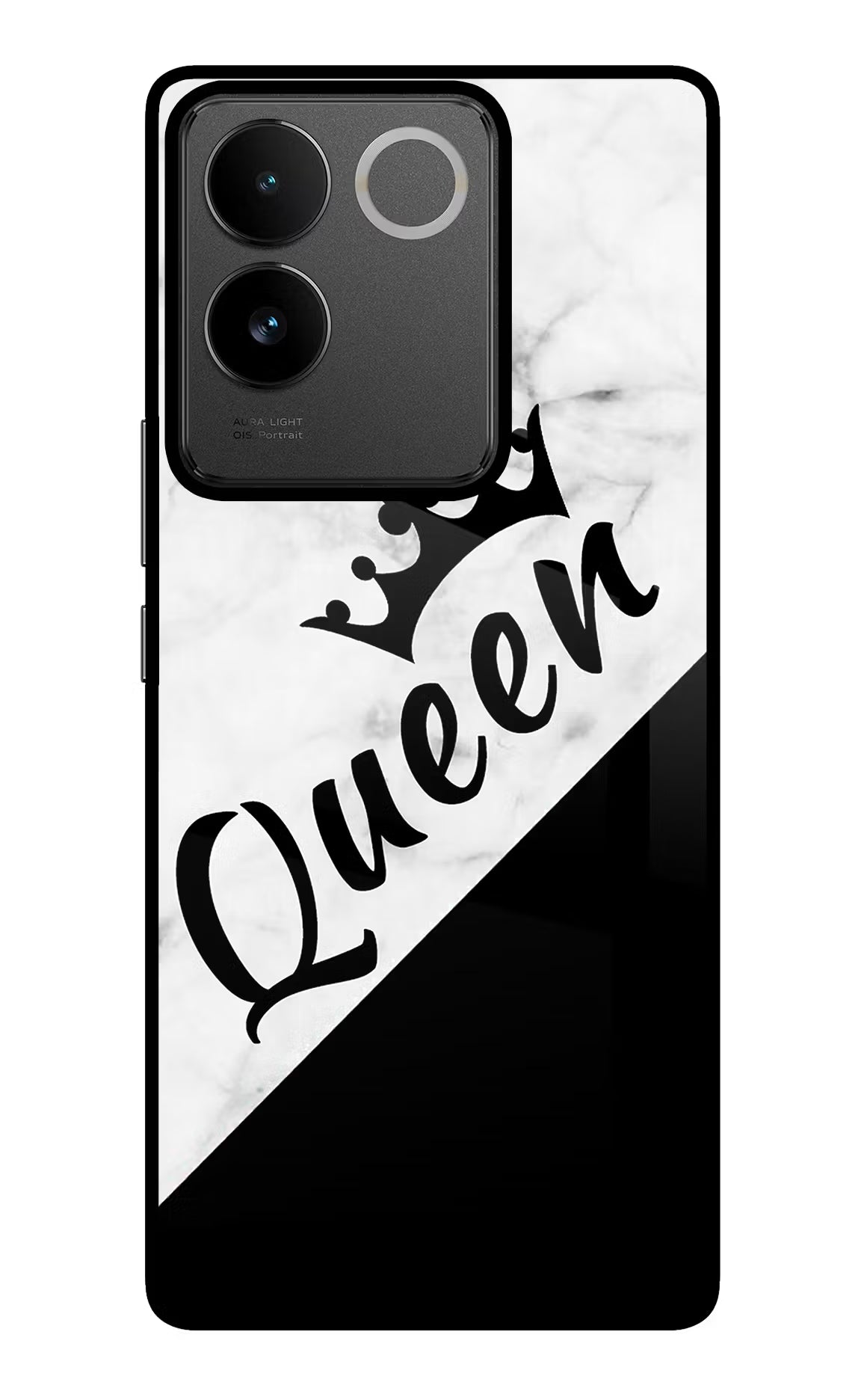 Queen IQOO Z7 Pro 5G Glass Case Back Cover by Casekaro