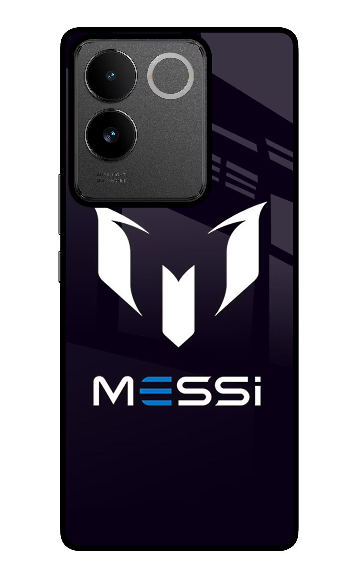 Messi Logo IQOO Z7 Pro 5G Glass Case Back Cover by Casekaro