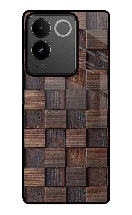 Wooden Cube Design IQOO Z7 Pro 5G Glass Case