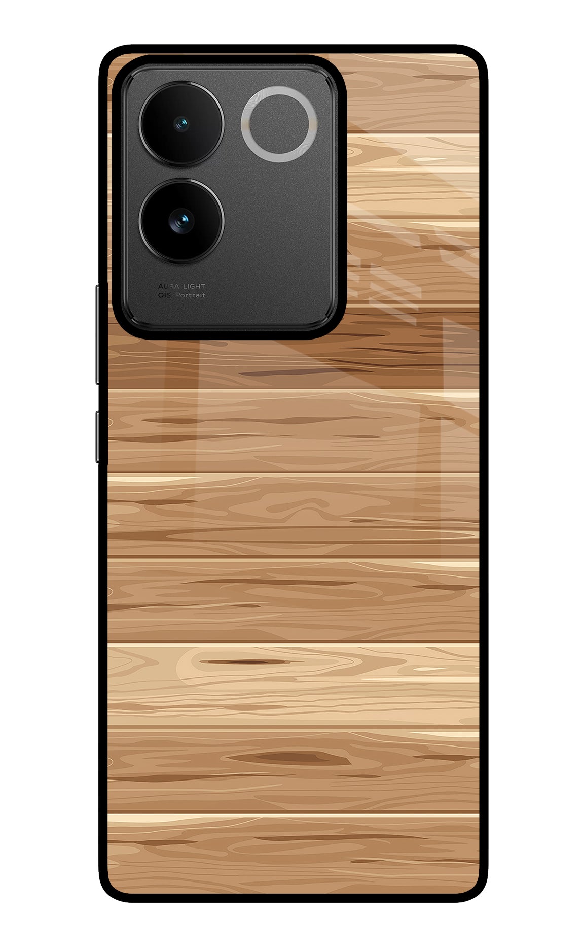 Wooden Vector IQOO Z7 Pro 5G Glass Case