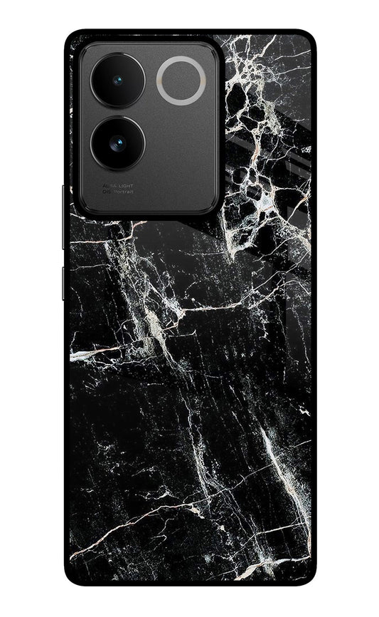 Black Marble Texture IQOO Z7 Pro 5G Glass Case