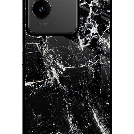 Black Marble Texture IQOO Z7 Pro 5G Glass Case