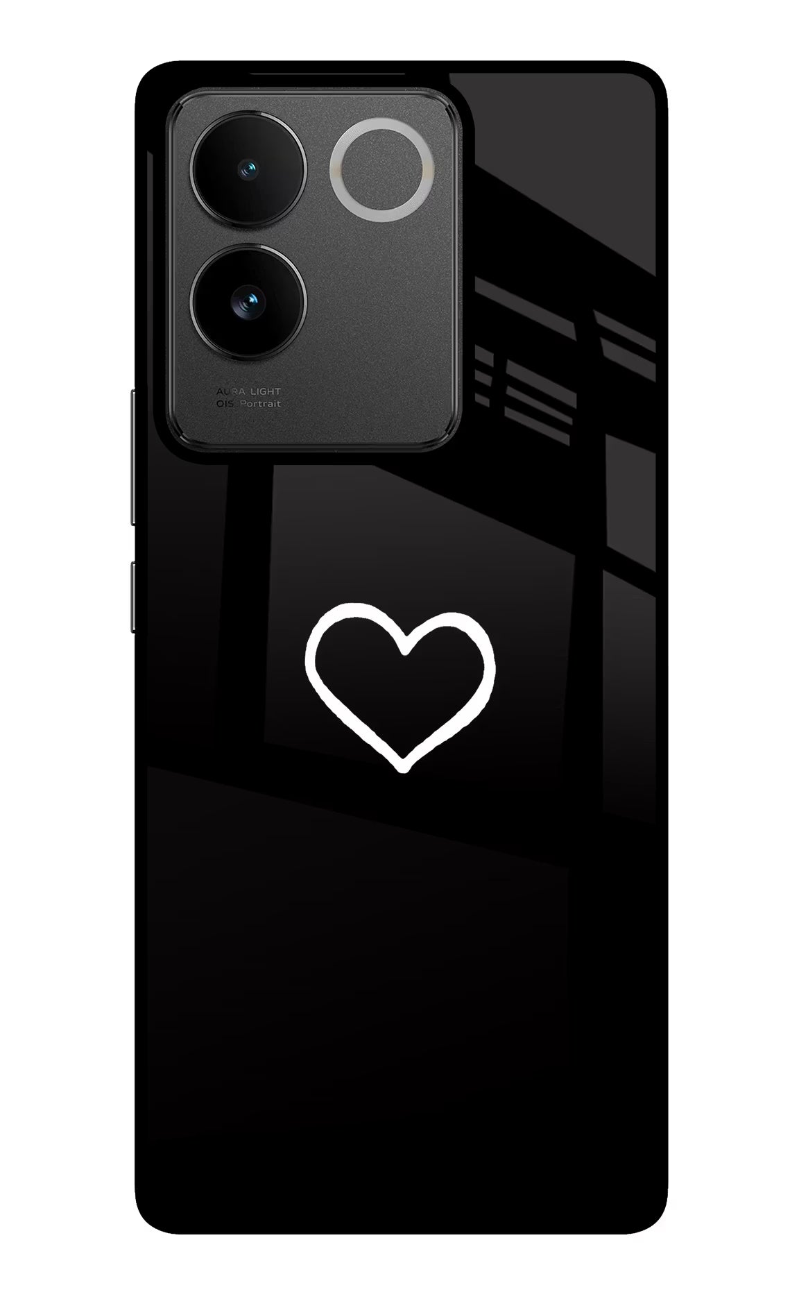 Heart IQOO Z7 Pro 5G Glass Case Back Cover by Casekaro