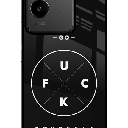 Go Fuck Yourself IQOO Z7 Pro 5G Glass Case Back Cover by Casekaro