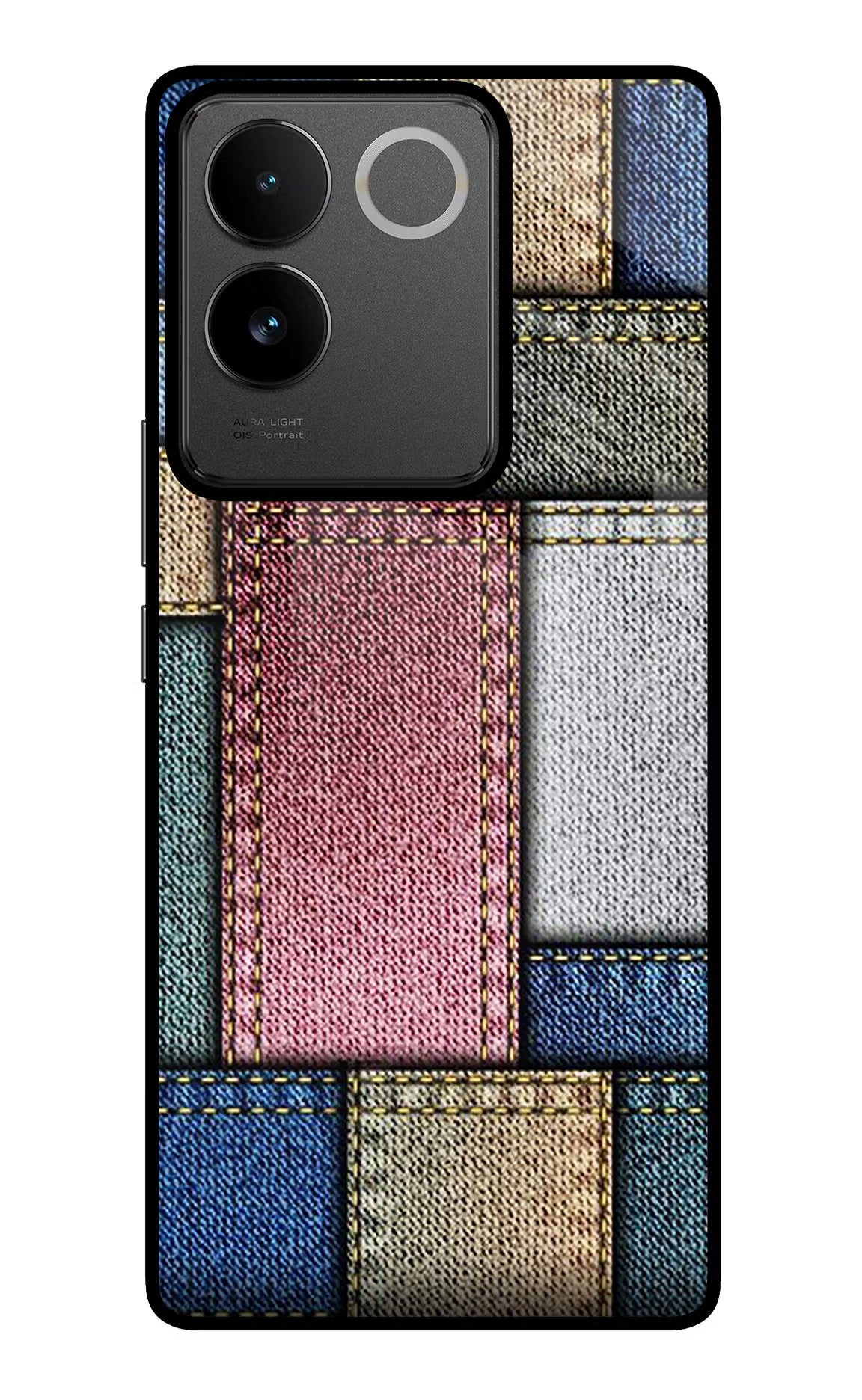 Multicolor Jeans IQOO Z7 Pro 5G Glass Case