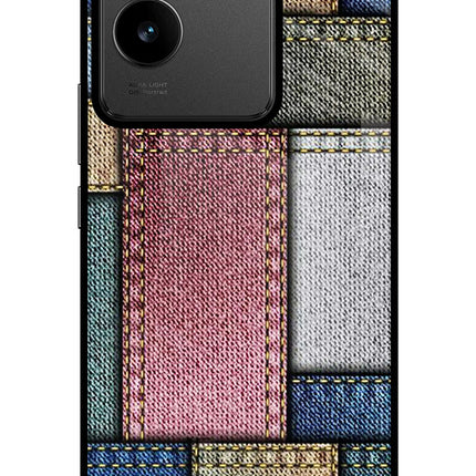 Multicolor Jeans IQOO Z7 Pro 5G Glass Case Back Cover by Casekaro
