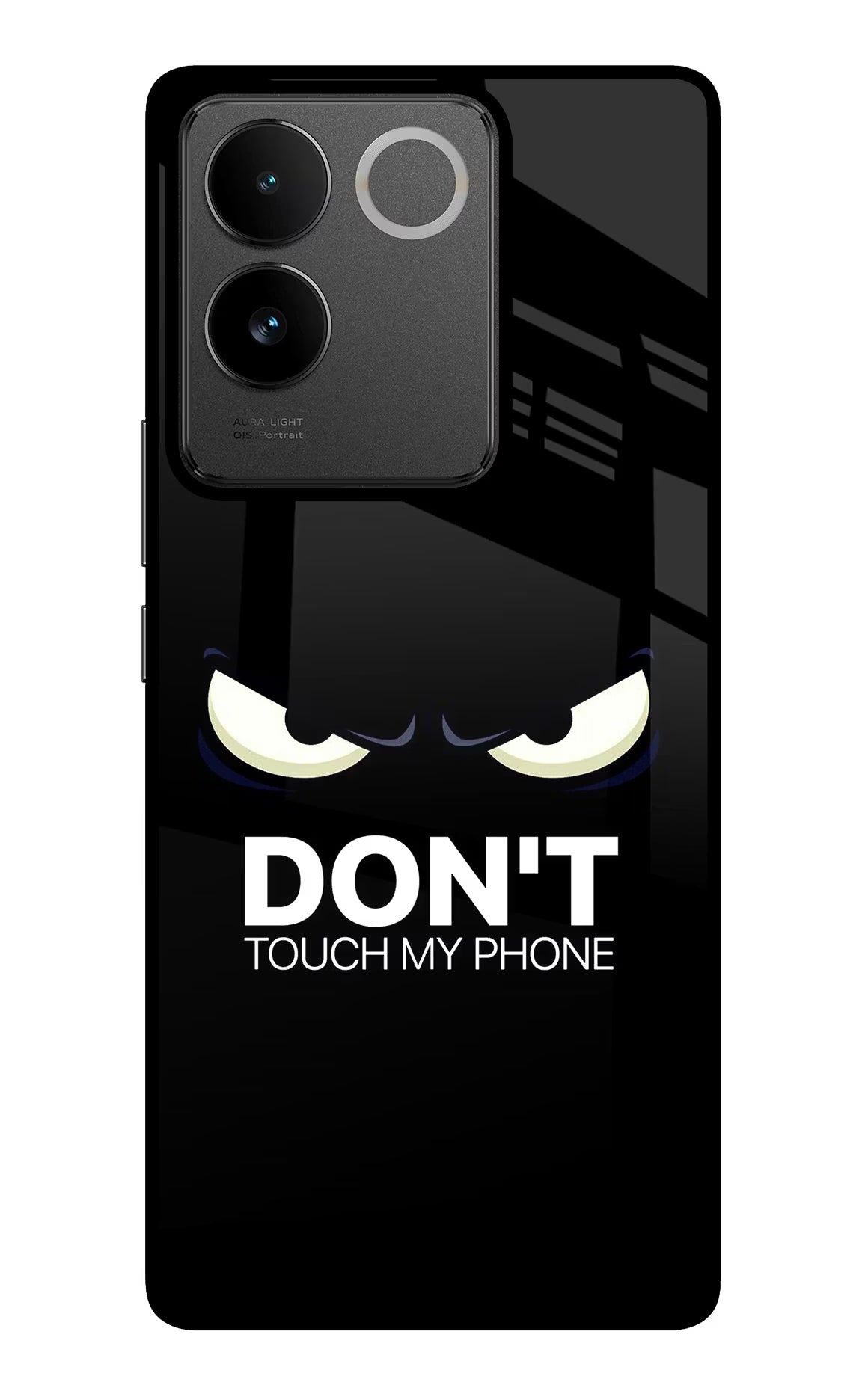 Don'T Touch My Phone IQOO Z7 Pro 5G Glass Case Back Cover by Casekaro